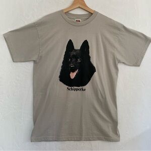 Schipperke Dog Image On Fruit of the Loom Best T Shirt Men's Size L